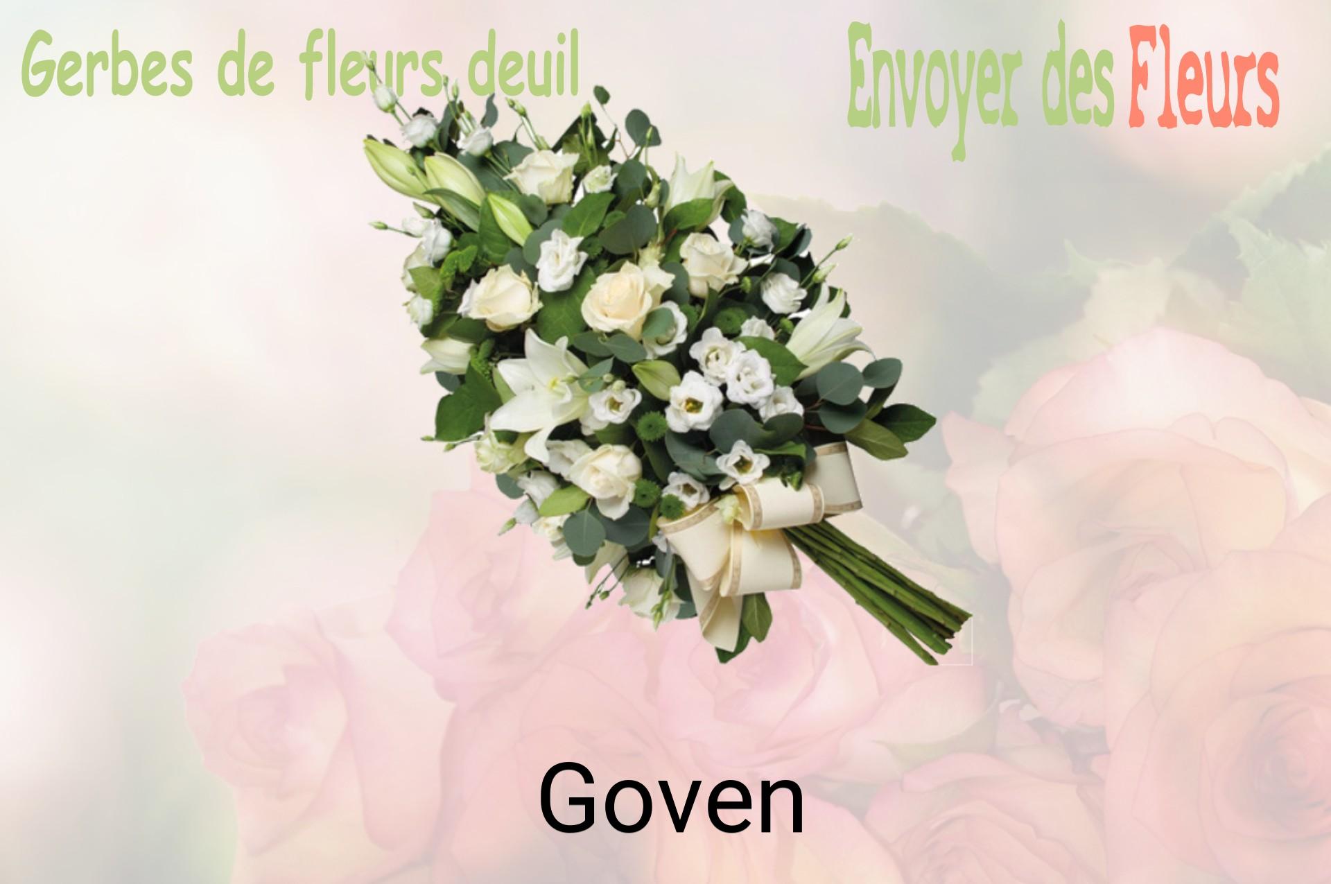 Gerbe de fleurs de deuil livrée à Goven